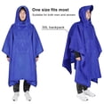 thumbnail image 4 of TOMSHOO Poncho de Pluie Extérieur Personnalisable avec Bord Étendu, Capuche Réglable et Poche avant - Vert Armée, Léger et Imperméable pour Camping, Randonnée et Voyage, 4 of 6
