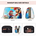 thumbnail image 4 of Saiise Mario Print Makeup Bag PU Leather Travel Makeup Bag Organizer Makeup Pouch, Portable Cosmetic Bags for Women,Cute Make Up Bag for Travel Size Toiletries Accessories Brushes, 4 of 7