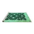 thumbnail image 2 of Ahgly Company Machine Washable Indoor Rectangle Oriental Turquoise Blue Traditional Area Rugs, 5' x 7', 2 of 4
