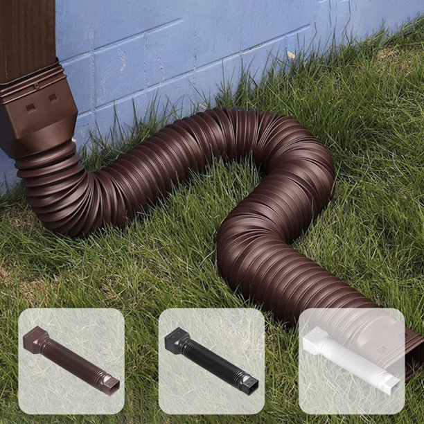 Sweeping Rain Gutter Downspout Extensions Flexible, Downspout Extender
