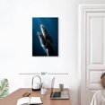 thumbnail image 3 of Elephant Stock Humpback Whale And Its Calf Wall Art - Vertical Canvas Wall Art - Living Room Wall Decor - Animal Canvas - Gray And Blue Decor - 16" x 24", 3 of 8