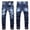 1942Blue4960, variant on HAYIMI Toddler Pants Boys Distressed Jeans High Street Fashion Casual Long Pants Kids Comfortable Stretch Denim Trousers Spring Autumn Boho Solid Color Daily Slacks