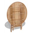 thumbnail image 5 of vidaXL 5 Piece Folding Outdoor Dining Set Bamboo, 5 of 5