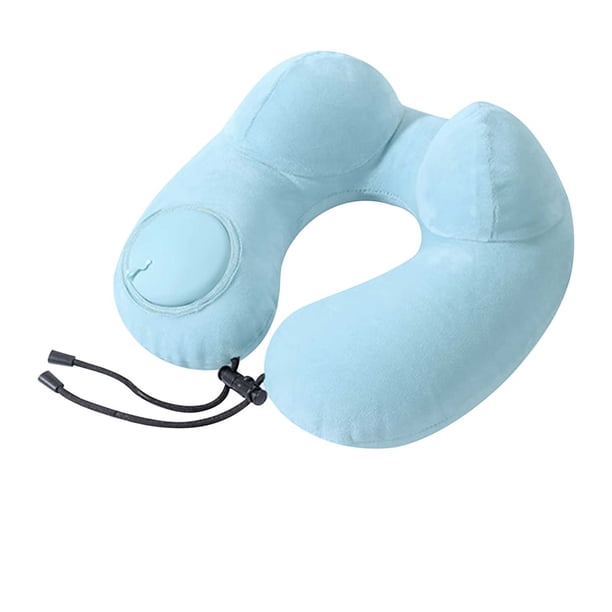 Almohadas de Cuello para Prensa de Viajes Almohada Inflable en Forma de U Almohada Portátil en Forma de U Almohada de Reposacabezas Inflable Almohada de Cuello de Viaje de Avión Almohada Inflable Dobl