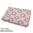 thumbnail image 5 of Ethnic Floor Pillow Lounger Cover, Abstract Ombre Vivid Rainbow Colored Mandala Tie Dye Effect Flower Hippie Print, Nap Mat Printed Fabric Case for 5 Pillows, 88" x 36", Multicolor, by Ambesonne, 5 of 5
