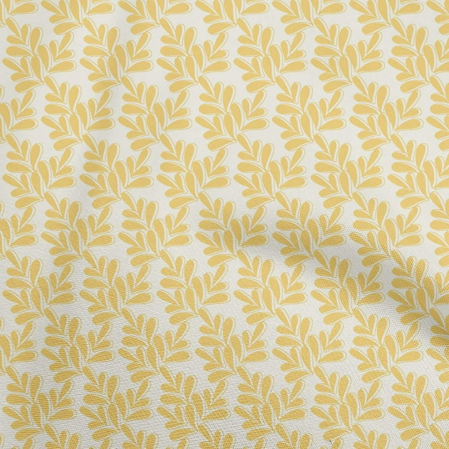 oneOone Viscose Jersey Yellow Fabric Asian Block Sewing Material Print Fabric By The Yard 60 Inch Wide