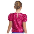 thumbnail image 2 of Doomiva Girls Disco Party Glitter Tops Sequin T-Shirts Hip Hop Jazz Dance Blouse Birthday Performance Cos tume Hot Pink 10, 2 of 7