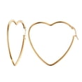 thumbnail image 1 of Pendientes de aro de acero inoxidable con forma de corazón para mujer, ideales para ir de compras, vacaciones, bodas y uso diario...   JM, 1 of 5
