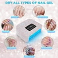 thumbnail image 4 of Cordless UV Nail Lamp, Rechargeable UV Light for Gel Nails, LED Nail Lamp with 4 Timer Modes, Gel Nail UV Light Decorate with Sparkling Nail Rhinestones (Sparkly White), 4 of 5