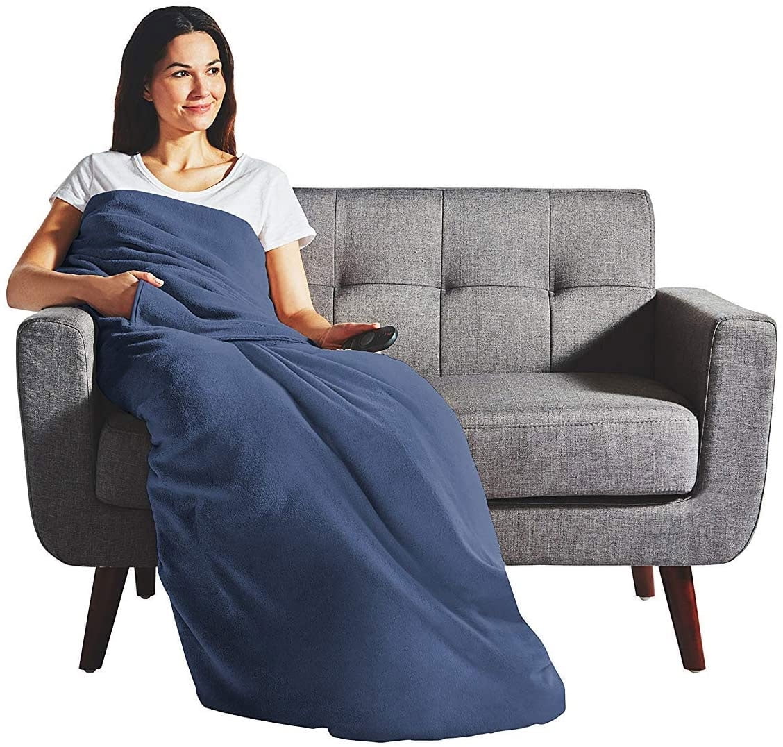 Sunbeam Electric Heated Velvet Plush Deluxe Throw XL Dual Pocket