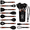 Black, variant on Cooking Utensils Set, 12PCS Kitchen Silicone Utensils Set, Heat Resistant, Food Grade Utensil Sets with Handle, Kitchen Gadgets for Nonstick Cookware BPA Free