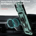 thumbnail image 2 of for iPhone 8 Plus / 7 Plus Case Heavy Duty Military Grade Protection,Camera Lens Slide Protection & 360°Rotate Magnetic Car Mount Holder Kickstand Rugged Shockproof Drop Hard Shell,Darkgreen, 2 of 8