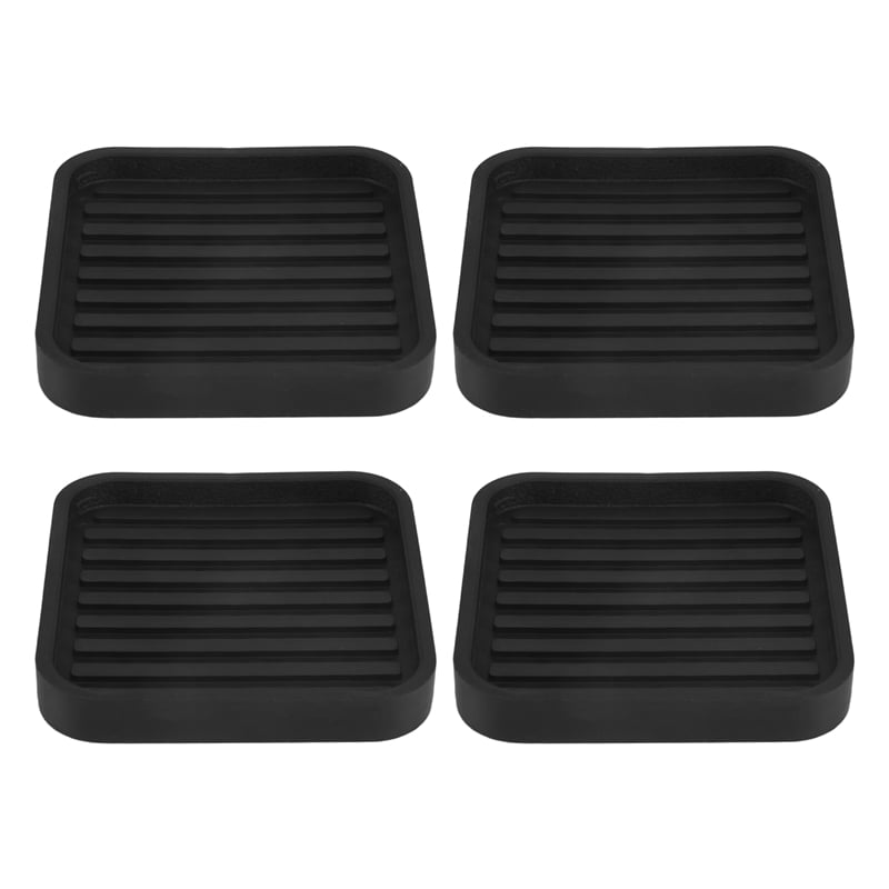 5x5 Inch Square Rubber Furniture Caster Cups – Anti-Slide Pads To Protect Floors & Keep Furniture In Place