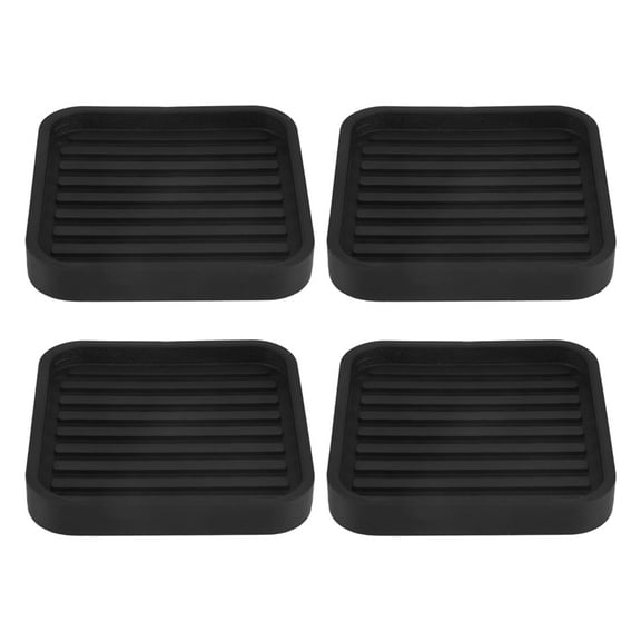 4Pcs Square Rubber Furniture Caster Cups Anti-Sliding Furniture Pads Bed Stopper Floor Pr C4632