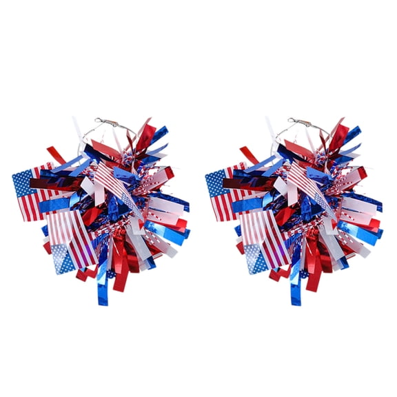 Red White Blue Flag Dangles for Women - Independence Day Earrings Accessories - Patriotic Flag Earrings for Memorial Day