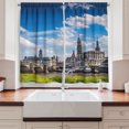 thumbnail image 2 of Ambesonne City Kitchen Curtains, European Town, 55"x39", Grey Blue, 2 of 3