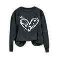 thumbnail image 3 of Mifsaly Valentines Day Sweatshirts for Women Girlfriend Gifts Hearts Print Shirts Going Out Dressy Casual Tops Pullover Festival Party Blouse Trendy Spring Summer Daily Outfits M, 3 of 5