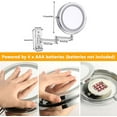 thumbnail image 4 of Feelglad Wall Mounted Makeup Mirror, 10x Magnifying Double Sided Led Lighted Mir, 4 of 5