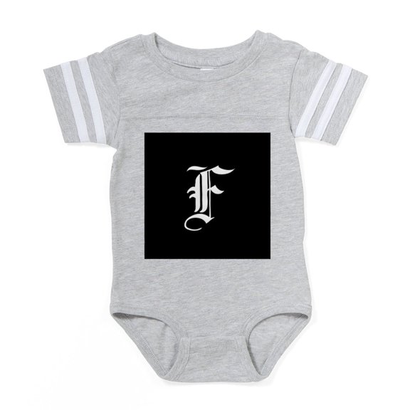 CafePress - Gothic Initial F - Cute Infant Baby Football Bodysuit