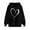 Black, variant on Cute Hoodies For Teen Girls Trendy Hearts Print Winter Hoodie Tops Long Sleeved Drawstring Comfortable Pullover Hoodie Gray L