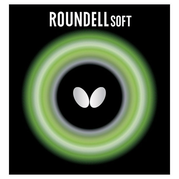 Butterfly Roundell Soft Table Tennis Rubber, 2.1 mm, Black