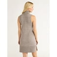 thumbnail image 3 of Free Assembly Women’s Sleeveless Turtleneck Sweater Mini Dress, Sizes XS-XXL, 3 of 5