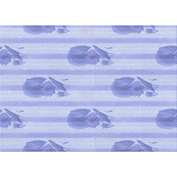 Ahgly Company Machine Washable Indoor Rectangle Transitional Sky Blue Area Rugs, 7' x 10'