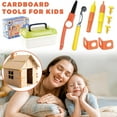 thumbnail image 2 of Kids Cardboard Construction Tool Kit with Storage Box 150 Accessories Safe Reusable Cutter & Saw Set, Creative Educational DIY Building Toys for Ages 5 at-Home Engineering Play, 2 of 8