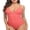 Pink, variant on Alove Womens Scalloped Padded High Cut One Piece Swimsuits Backless Strappy Monokinis Bathing Suits Swimwear