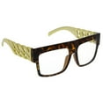 thumbnail image 3 of grinderPUNCH Oversized Clear Lens Celebrity Gold Sunglasses for Men and Women, 3 of 5