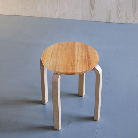 CTIRCHIU Wooden Round Stool Top Replacement Seat Natural Wood Finish for Home Use 1Set