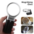 thumbnail image 1 of CNKOO Magnifying Glass with 2 LED Light 3X Battery Powered Handheld Shatterproof Magnifier High Clarity Lightweight Magnifying Glass Reading Inspection, 1 of 10