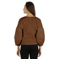 thumbnail image 4 of Bimba Balloon Sleeve Top Button-Down Shirt Summer Loose Fit Pleated Blouse For Women's, 4 of 7