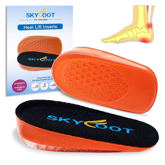 Skyfoot Heel Lifts Inserts for Achilles Tendonitis Relief, Heel Spurs, Heel Pain and Plantar Fasciitis