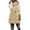 Khaki, variant on Winter Jackets for Women Women Longline Quilted Vest With Drawstring Waist Hooded Sleeveless Jacket For Winter Warmth And Style Winter Coats for Women