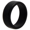 thumbnail image 1 of Anillo de boda de silicona de 2 capas biselado de 8 mm - Negro de ROQ para hombre - Anillo de 9 mm, 1 of 1