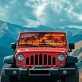 thumbnail image 3 of Uorisanigo Windshield Sun Shade Compatible with Jeep Wrangler American Flag Palm Tree Sun Shade Fit for Wrangler TJ JK JL & Gladiator JT/ Jeep Gladiator 2020-2025, Keep Car Interior Cooler, 3 of 7