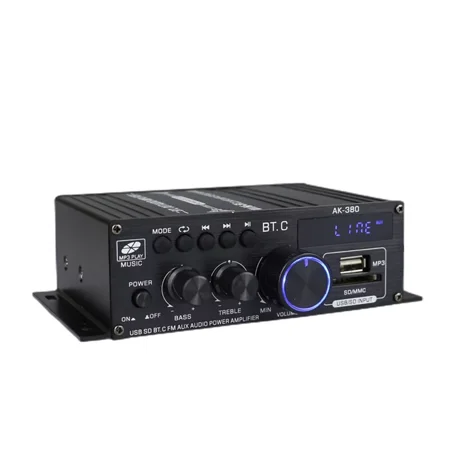 400W 2 Channel bluetooth Mini HIFI Power Amplifier Audio Stereo Amp Home Car FM