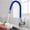 Blue Pipe, variant on Orange Pipe Flexible Neck Kitchen Sink Faucet Chrome Universal Pipe Hot Cold Kitchen Mixer Tap Deck Mounted Bathroom Kitchen Tap