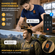 Wearable Bluetooth Speaker, Small Clip-on Wireless Portable Speaker, 10H Battery, IPX6 Waterproof Mini Speaker, 3 Light Modes with Mic, for Hands-Free Music Call Outdoor Work, Gift for Dad