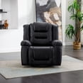 thumbnail image 6 of Clearance! 360° Swivel Rocker Recliner,Home Theater Seating Manual Recliner, PU Leather Reclining Chair for Living Room,Black, 6 of 9