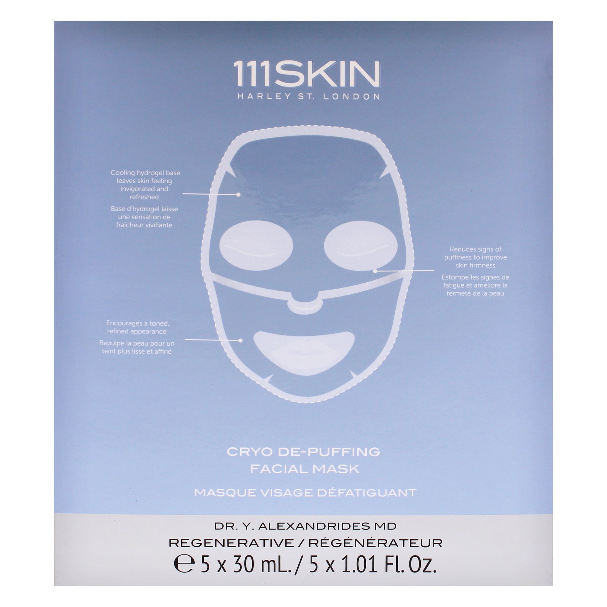111Skin Cryo De-Puffing Facial Mask , 5 Pc Mask