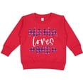 thumbnail image 2 of Inktastic My Nana Loves Me Hearts in Pink Plaid Toddler Sweatshirt, 2 of 4
