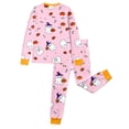 thumbnail image 5 of CONZONE Halloween Little Girls Pajamas Graphic Pjs Set Hallowmas Jammies Long Sleeve Tops Pants 2 Piece Sleepwear Loungewear for Kids, 5 of 5