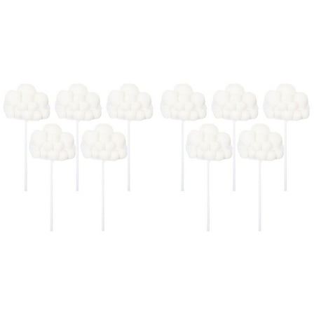 FOMIYES Birthday Party Cake Decorations 10Pcs Lovely Cloud Shape Cupcake Toppers
