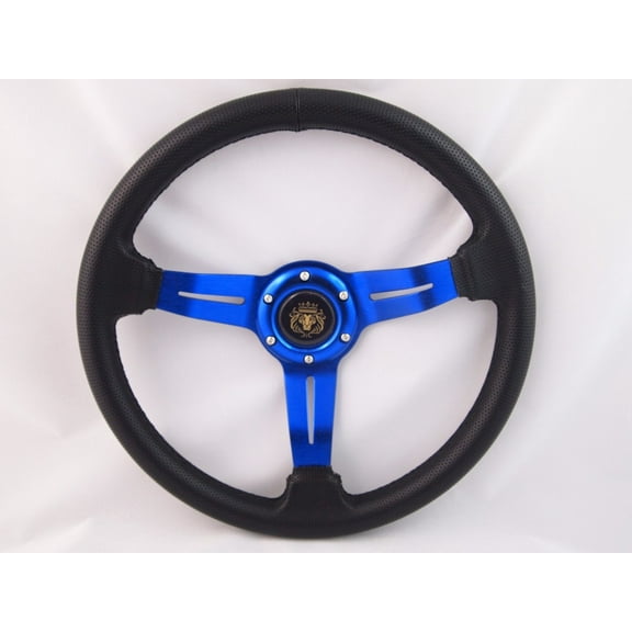 1984 CLUB CAR DS Blue steering wheel golf cart With Chrome Adapter"