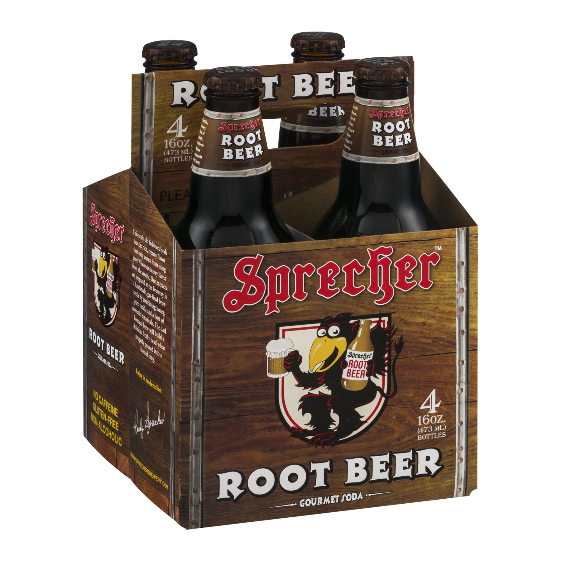 (3 pack) Sprecher Gluten-Free Root Beer Gourmet Soda, 16 Fl. Oz., 4 Count