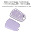 thumbnail image 4 of OFFCURVE for Cadillac Key Fob Cover, Key Fob Case Shell for 2015-2019 Cadillac Escalade CTS XTS ATS STS XT4 XT5 CT6 SRX Premium Soft TPU Smart Key Holder Car Accessories, Purple sliver(1pc), 4 of 6