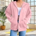 thumbnail image 6 of AKOEE Women's Oversized Zip Up Hoodie Jackets with Pockets Long Sleeve Cat Printed Baggy Y2k Sweatshirt Coat (2XL, Pink), 6 of 7