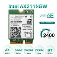 thumbnail image 4 of Tarjeta de red inalámbrica WiFi 6E AX211NGW Band 2.4G/5G/6Ghz para Bluetooth 5.2 AX211 M.2 CNVio Win, 4 of 4
